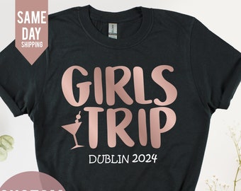 Girls Trip Shirts, Girls Trip 2024, Cruise Shirt, Ladies Girls Trip Custom Year T-shirt, Funny Hen Party Holiday Tops Birthday Gift Top 2024