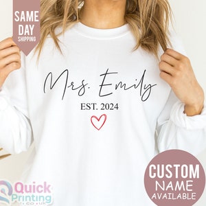 Future Mrs Personalised Sweatshirt | Bride to Be sweater | Bride Sweatshirt | Gift for the Bride | Honeymoon hen party bachelorette present