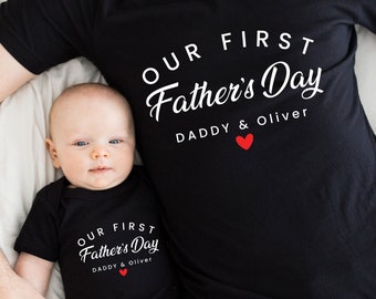 First Father&#39;s day Boysuit/our 1st Father&#39;s day T-shirt daddy and me Fathers day cute bear design for boys or girls