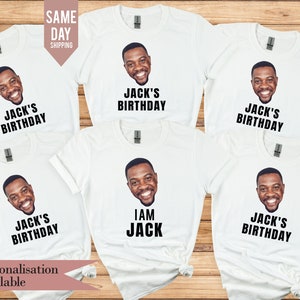 誕生日グループシャツ、カスタムフォトシャツ、パーソナライズされたTシャツ、面白い誕生日マッチングシャツ、友達のための誕生日パーティーグループシャツ2024