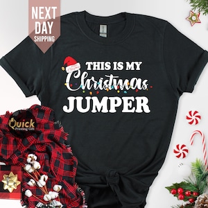 T-shirt de Noël amusant : t-shirt costume de père Noël pour les fêtes