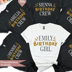 Custom Birthday Squad Shirts, Custom Name T-shirt, Birthday Team Shirt, Birthday Crew Shirts, Birthday Group Shirts, , Sleepover squad 2025