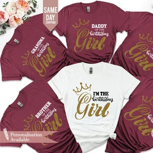 I&#39;m The Birthday Girl Shirt, Custom Birthday Squad Tee, Birthday Matching Tees, Birthday Team Shirt, Birthday Group T, Birthday Crew Shirts