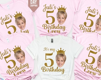 Custom 30th Birthday Photo T-Shirts: Matching Party Group Shirts, 1996 birthday t-shirt, Face Shirt, 1986 Birthday shirt, 50th Birthday Tee
