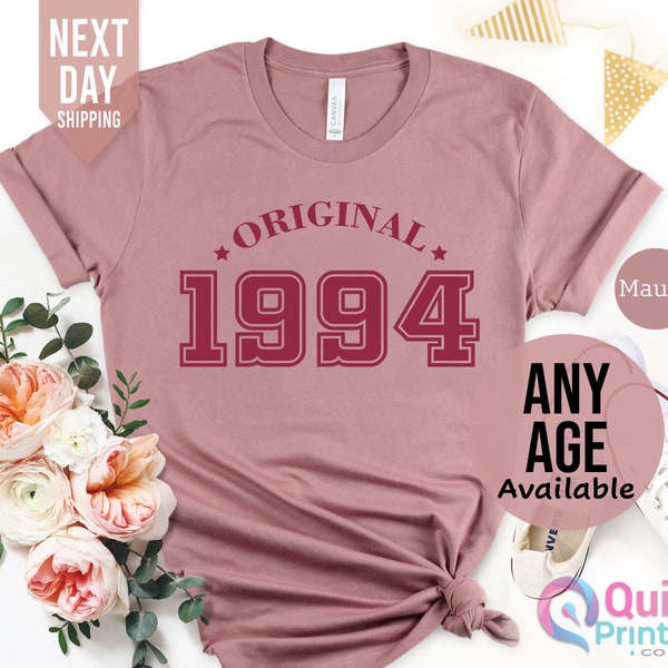 Tshirt d'anniversaire 1994 au Royaume-Uni, cadeaux 30e anniversaire pour femme, tshirt 30e anniversaire, chemise d'anniversaire vintage 1994, cadeau d'anniversaire pour elle
