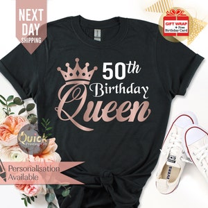 50th Birthday Gifts for Women, 50th Birthday Queen Tshirt Ladies, 1974 Birthday Shirt, Vintage Birthday Gift for Mum Grandpa, Mum gifts Top