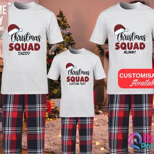 Personalised Christmas Squad Pajama Set: Matching Family PJs
