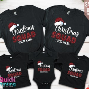 Matching Family Christmas Squad T-Shirts, Custom Christmas Tee, Family Christmas Squad Shirt for Women Men, Christmas Squad Tshirt 2025