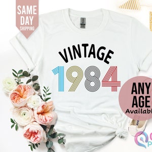 40th Vintage Birthday Shirt, 1984 Birthday Shirt, 40th Birthday Gifts for women, Vintage Birthday gift shirt, Mum Birthday Gift 2024
