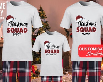 Christmas Squad Pajama Set, Personalized Family pajamas,Christmas Pjs,Matching christmas pjs,Custom Christmas Pjs,Family Matching Pjs 2023