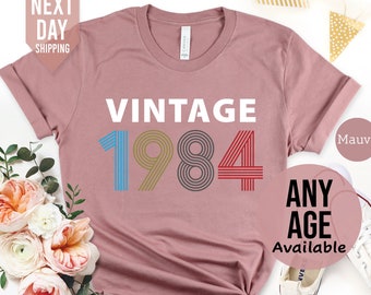 40th Birthday Tshirt, Vintage Birthday Shirt 2024, 40th Birthday Gifts for women, Vintage 1984 Birthday gift shirt, Birthday Gift for Mum