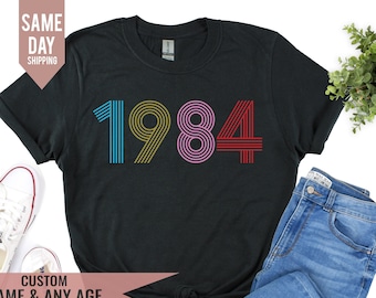 Ladies 40th Vintage Birthday Shirt 2024, 1984 Birthday Shirt, 40th Birthday Gifts for women, Vintage Birthday gift shirt, Mum Birthday Gift