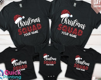 Matching Family Christmas Squad T-Shirts, Custom Christmas Tee, Family Christmas Squad Shirt for Women Men, Christmas Squad Tshirt 2025