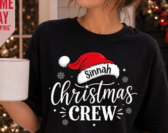 Christmas Crew 2026,  Family All Together Shirts, Custom Family Christmas T-shirt, Christmas Gifts, Kids Top, Personalised Xmas  Name Shirt