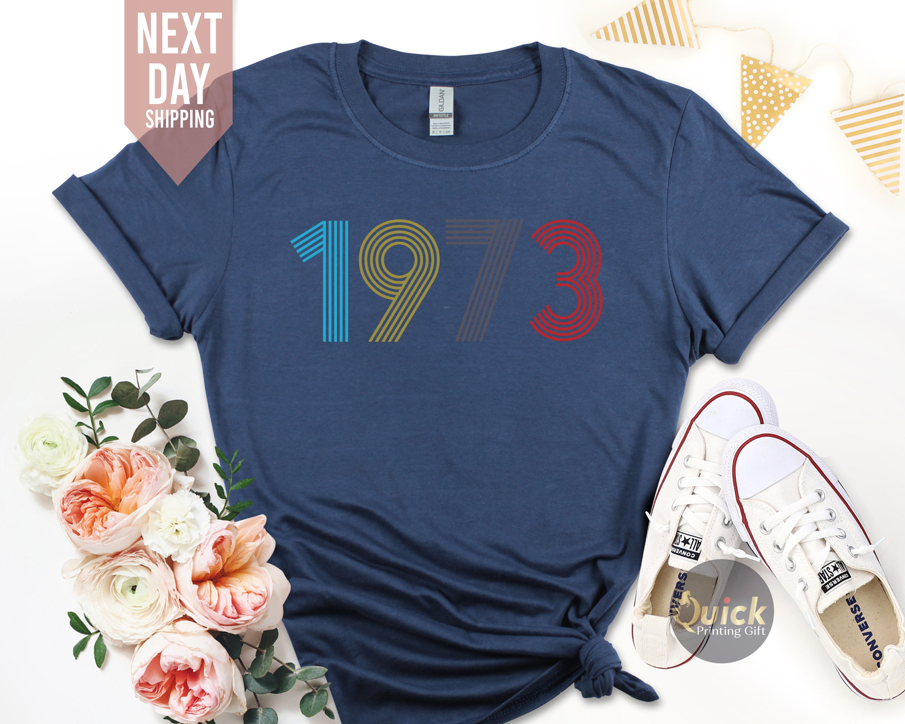Discover 50th Birthday Shirts for Women, 1973 Birthday T-Shirt