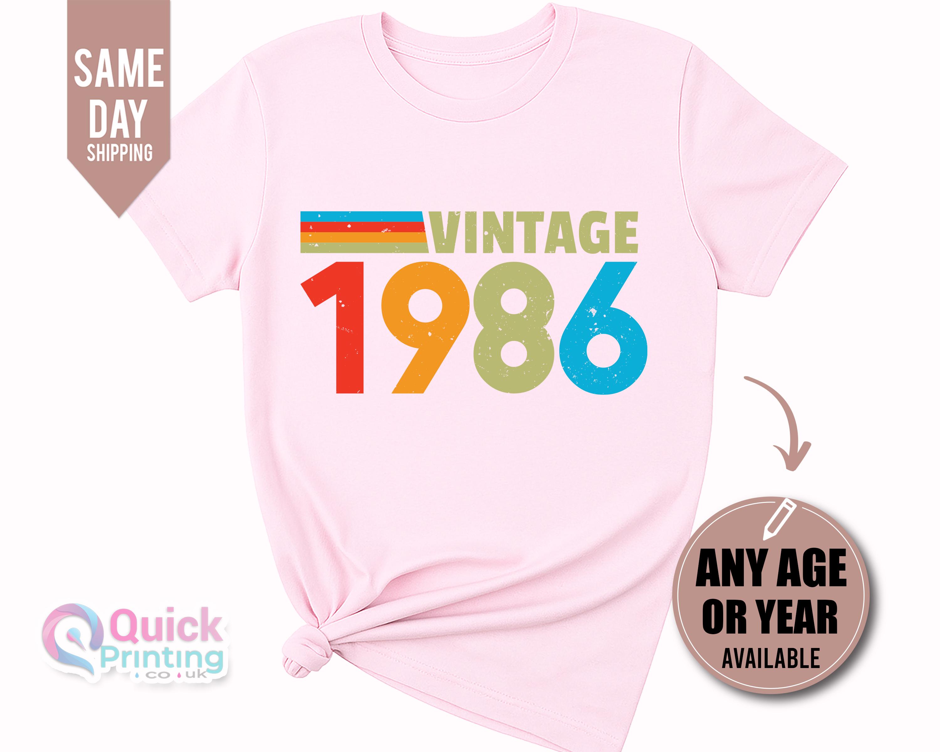 Vintage 1986 Shirt, 50th Birthday T Shirt 2026 Fiftieth Gift Ideas