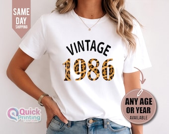 Vintage Solid Carved 1986 Vintage Birthday T-Shirt: 40th Birthday Gift for Mum, Ladies 40ty Birthday shirt 2026