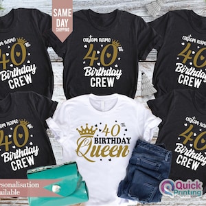 40 Geburtstag Crew, Geburtstagsparty Gruppen Shirt, 40. Geburtstag Königin, 40. Geburtstag Party Shirts, Damen 40. Geburtstag Shirts, 1985 Geburtstag T