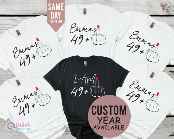 I Am 49 Middle Finger T shirt Ladies 50th Birthday Shirt Party T shirt Personalised T shirt Birthday Girl Tshirt Funny Birthday Tee Etsy Australia