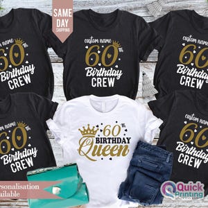 60 Geburtstag Crew, Geburtstagsparty Gruppen Shirt, 60.Geburtstag Queen, 60.Geburtstags Party Shirts, Damen 60.Geburtstag Shirts, 1965 Geburtstag T-Shirt