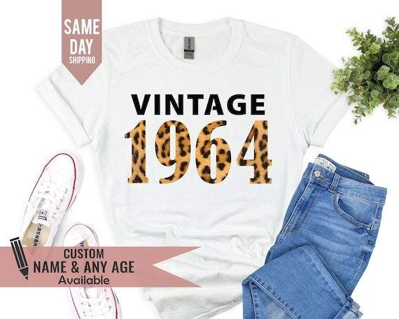 Vintage 1964 Birthday Shirt UK Ladies 60th Birthday Shirt 60th