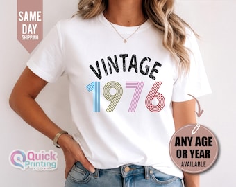 50th Birthday Vintage 1976 Shirt: Soft Cotton Tee
