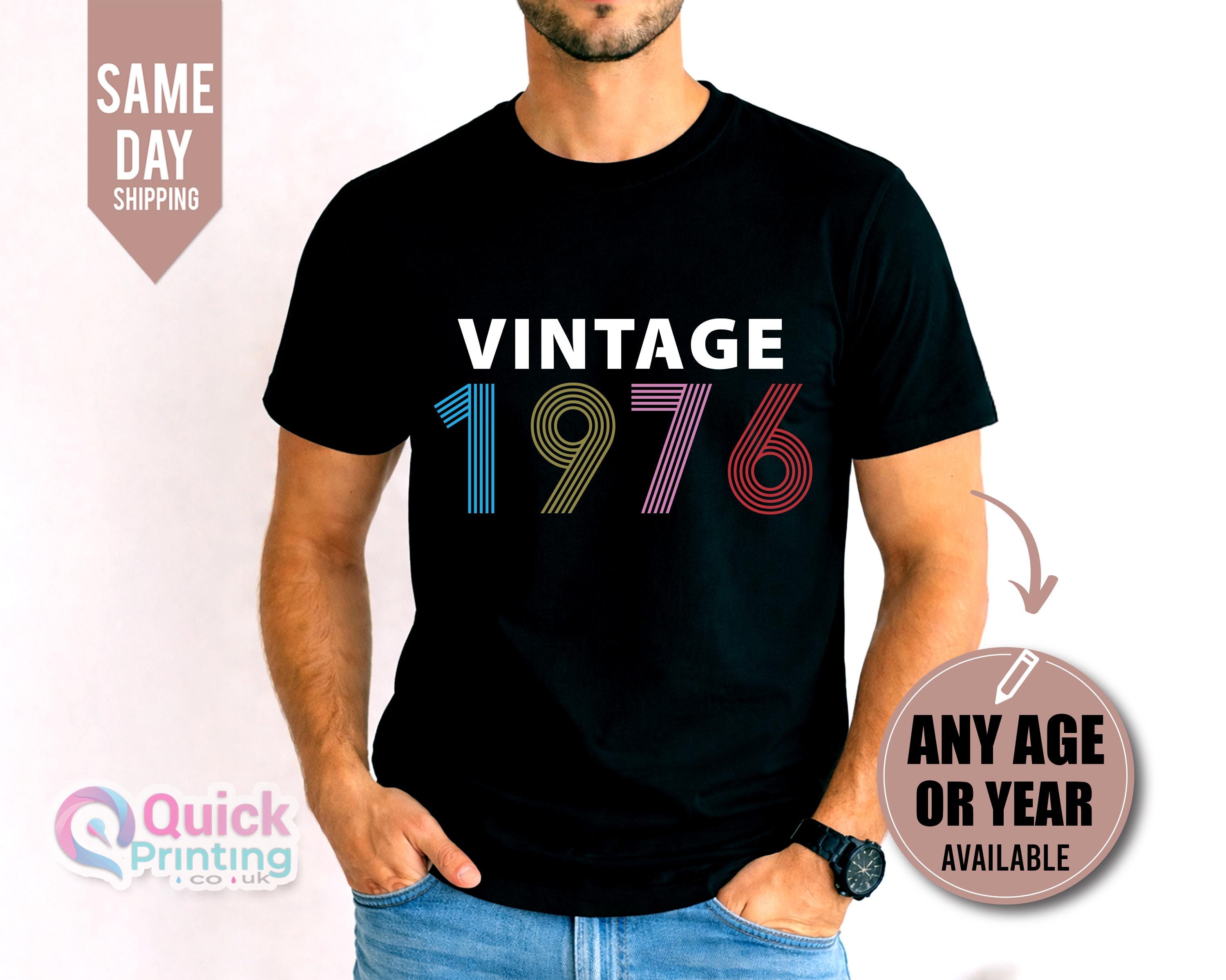 50th Birthday T-shirt: 1976 Vintage Style Gift, Ladies Birthday