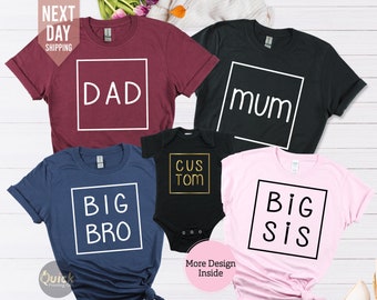 Matching Family Tshirts, Mothers Day Shirt 2024, Mum Daughter Matching Outfit, Big Brother Little Sister Shirt, Mothers Day Gift for Mum UK