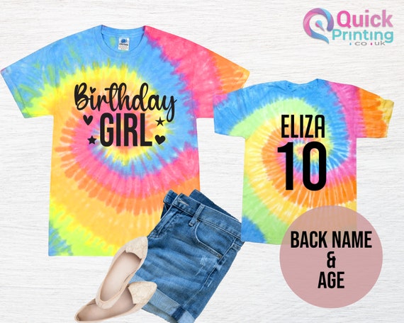 7th Birthday Unicorn Shirt Gift For Girls Age 7 Tie Dye Tee 7th Birthday Unicorn Shirt Gift For Girls Age 7 Tie Dye Tee