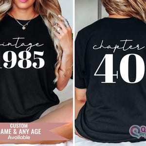 Vintage 40th Birthday Year Number Shirt, Custom Birthday Queen, Forties Birthday shirt, 40th Birthday Shirt,Gift For Mom 40th Birthday Shirt