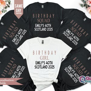 Custom Birthday Squad Shirts, 40th Birthday Team Shirt, 30th Birthday Crew Shirts, , 50th Party Tee, Birthday Girl/Boy Top, Family Set shirt