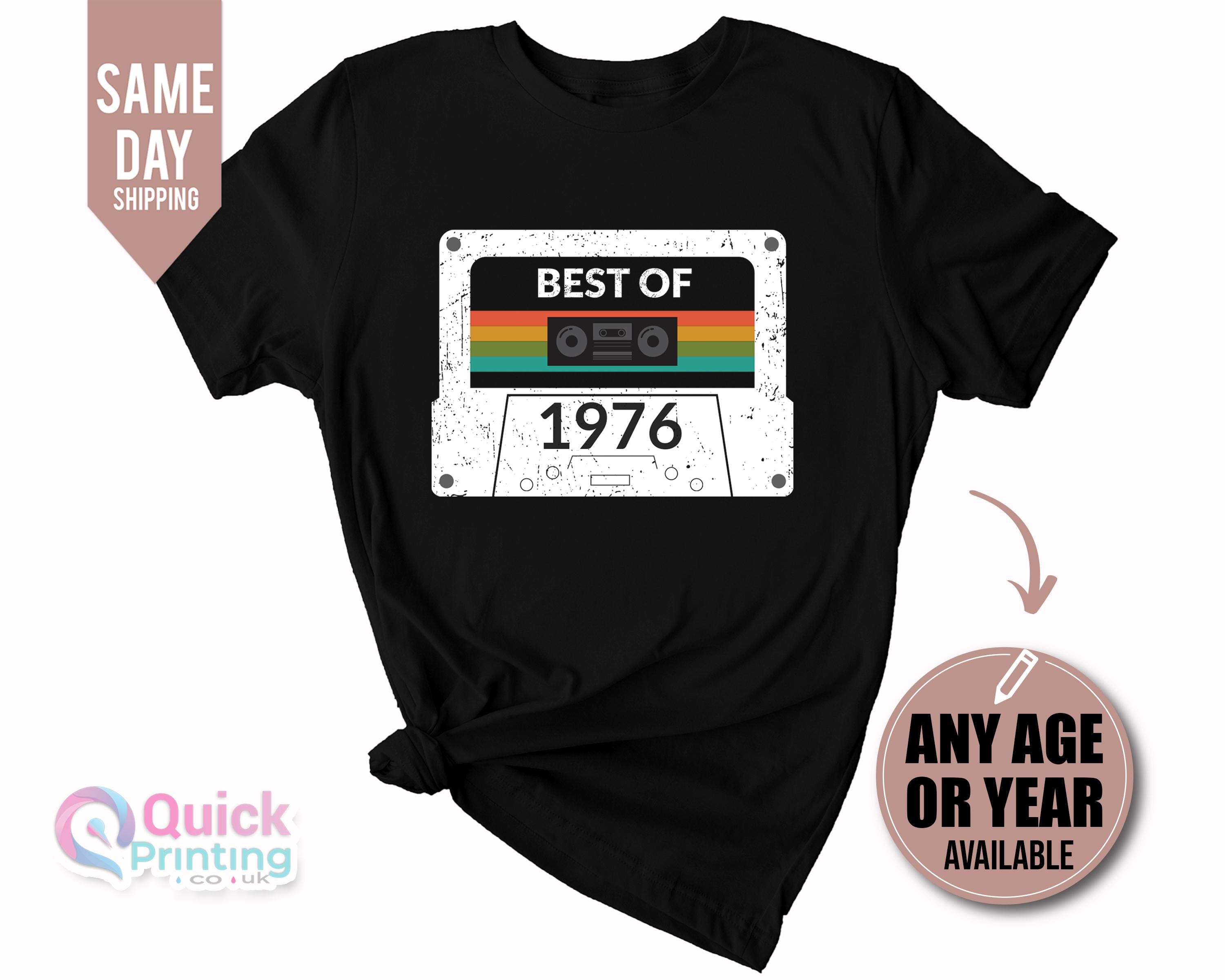 1976年製ヴィンテージカセットテープTシャツ - 50歳の誕生日プレゼント