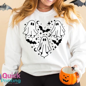 halloween sweatshirt for women, womens costumes, trick or treat, halloween sweatshirt, Halloween Ghost Sweater/Jumper, Halloween Shirt 2024