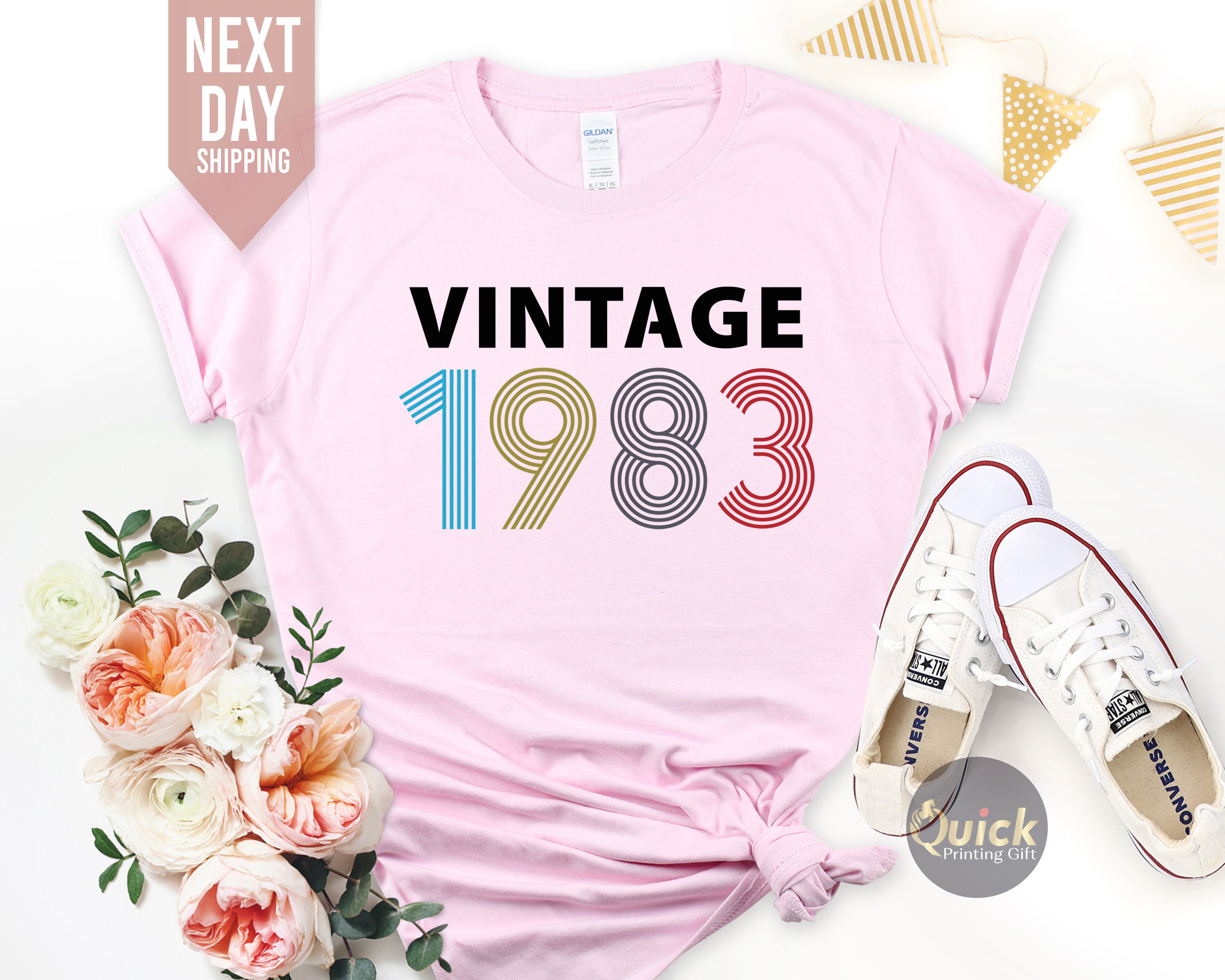 Discover 40th Birthday Tshirt, Vintage Birthday Shirt 2023, 40th Birthday T-Shirt