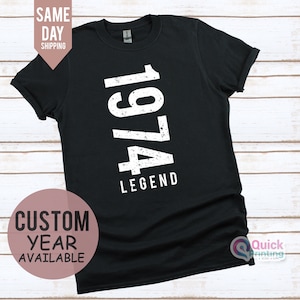 Men Birthday Tshirt, Legend Since 1974 Men's T-Shirt, 50th Birthday Gift For Men Him Dad Husband 50 Year Old Man, Custom Tshirt 2024 Fathers image 6