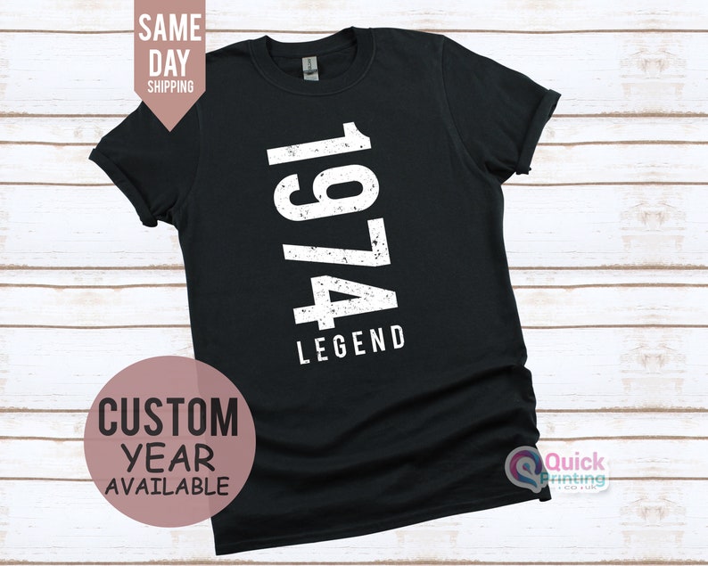 Men Birthday Tshirt, Legend Since 1974 Men's T-Shirt, 50th Birthday Gift For Men Him Dad Husband 50 Year Old Man, Custom Tshirt 2024 Fathers image 6