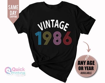 40th Birthday Shirt: Vintage 1986 Graphic Tee, 1986 Ladies Birthday shirt, Vintage 1986 tee