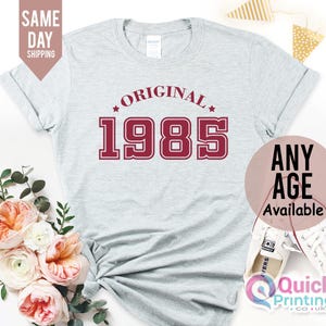 Camiseta de cumpleaños original de 1985 para mujer, regalo de camiseta de 40 cumpleaños, camiseta de cumpleaños vintage de 1985, camiseta de 40 cumpleaños, regalo de cumpleaños para mamá