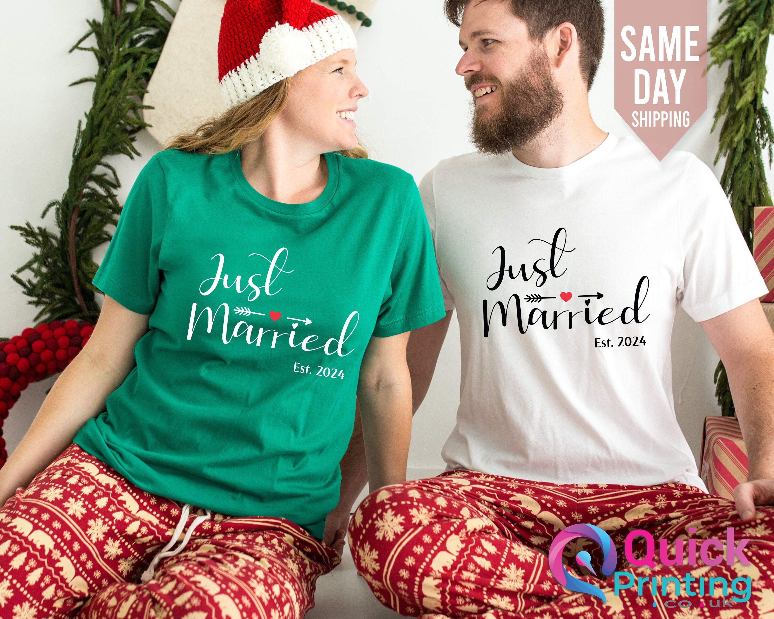 Just Married Couple Pyjamas Valentine Day Gift for Him and Her Valentines Gifts Boyfriend Girlfriend Couple Matching Christmas Newly Wed Pjs Etsy