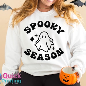 Spooky Season sweatshirt, GHOST Halloween Top, kids halloween sweatshirt, Halloween Spooky T Shirt, Ladies Ghost Tee, Ladies Ghost Jumper