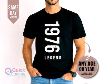 Men Birthday Shirt, Legend Since 1976 Men's T-Shirt, 50th Birthday Gift For Men Him Dad Husband 50 Year Old Man, Custom Tshirt 2026 Fathers