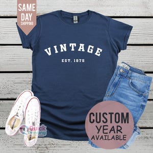 Vintage Est 1975, Vintage 1995 Geburtstag Tshirt, 50.Geburtstag Geschenk, Geburtstagsgeschenke für Sie und Ihn, 50