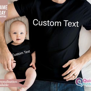 Dad Son Matching Shirts, Custom Dad And Son Shirts, Fathers Day Children Shirt, Custom Text Dad And Son Matching Shirts, Father And Son Tee