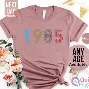 Maglietta vintage per il 40° compleanno, maglietta per il compleanno del 1985, regali per il 40° compleanno per le donne, maglietta regalo di compleanno vintage, regalo di compleanno per la mamma, maglietta per il compleanno del 1985
