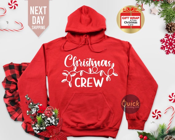 Christmas Crew Hoodie Christmas Hoodies for Women Men Christmas Jumper Day Outfit Christmas Family Hoodie Christmas Gift for Family Etsy