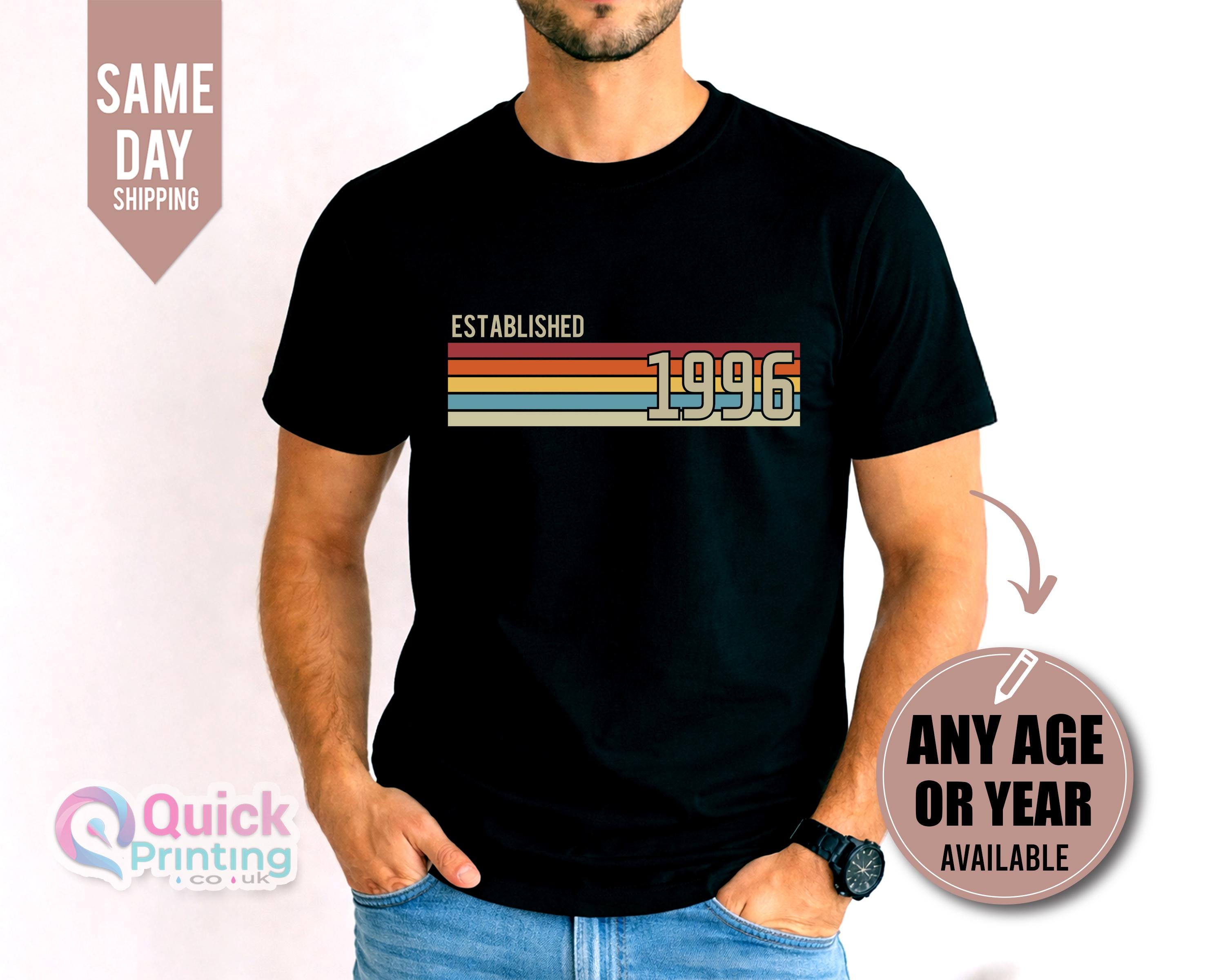 Custom Established Year Birthday T-shirt: Vintage Style Gift