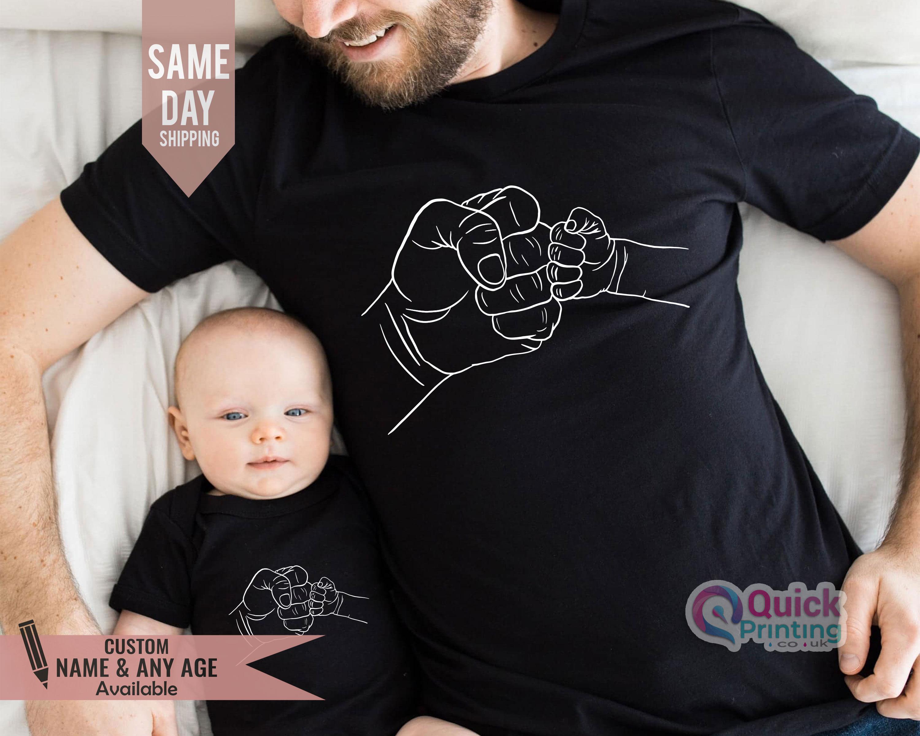 Fist Bump Shirt, Custom Fathers Day Shirt, Personalized Gifts for Dad, Matching Dad and Kids Shirts, Daddy and Me Shirts 2025, Custom Shirt
