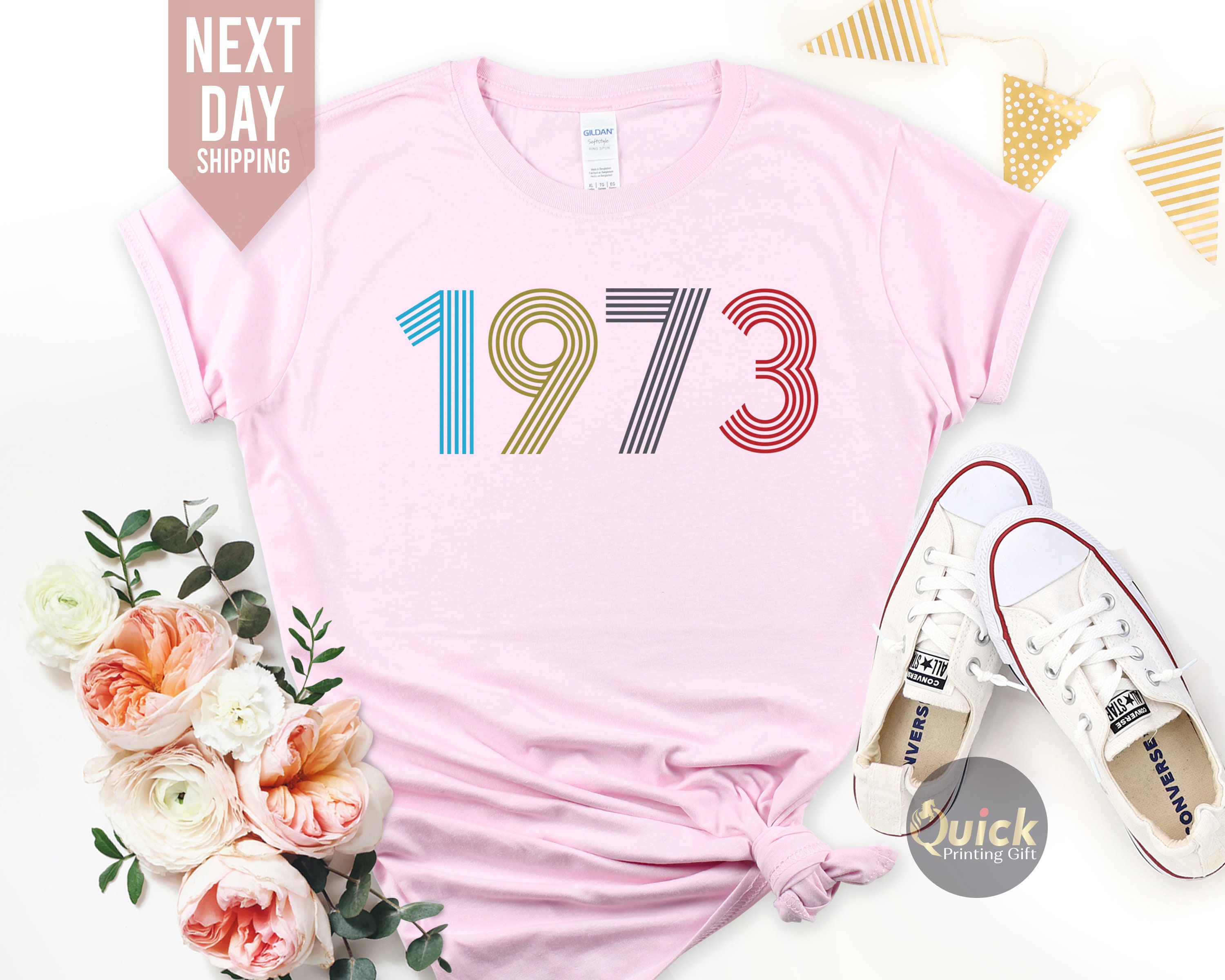 Discover 50th Birthday Shirts for Women, 1973 Birthday T-Shirt