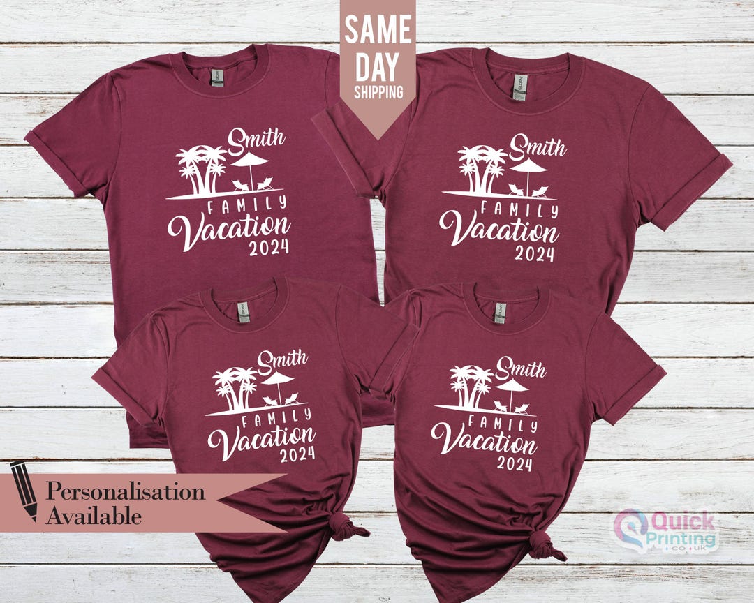 Family Vacation 2024, Custom Matching Tshirts, Matching Family Set