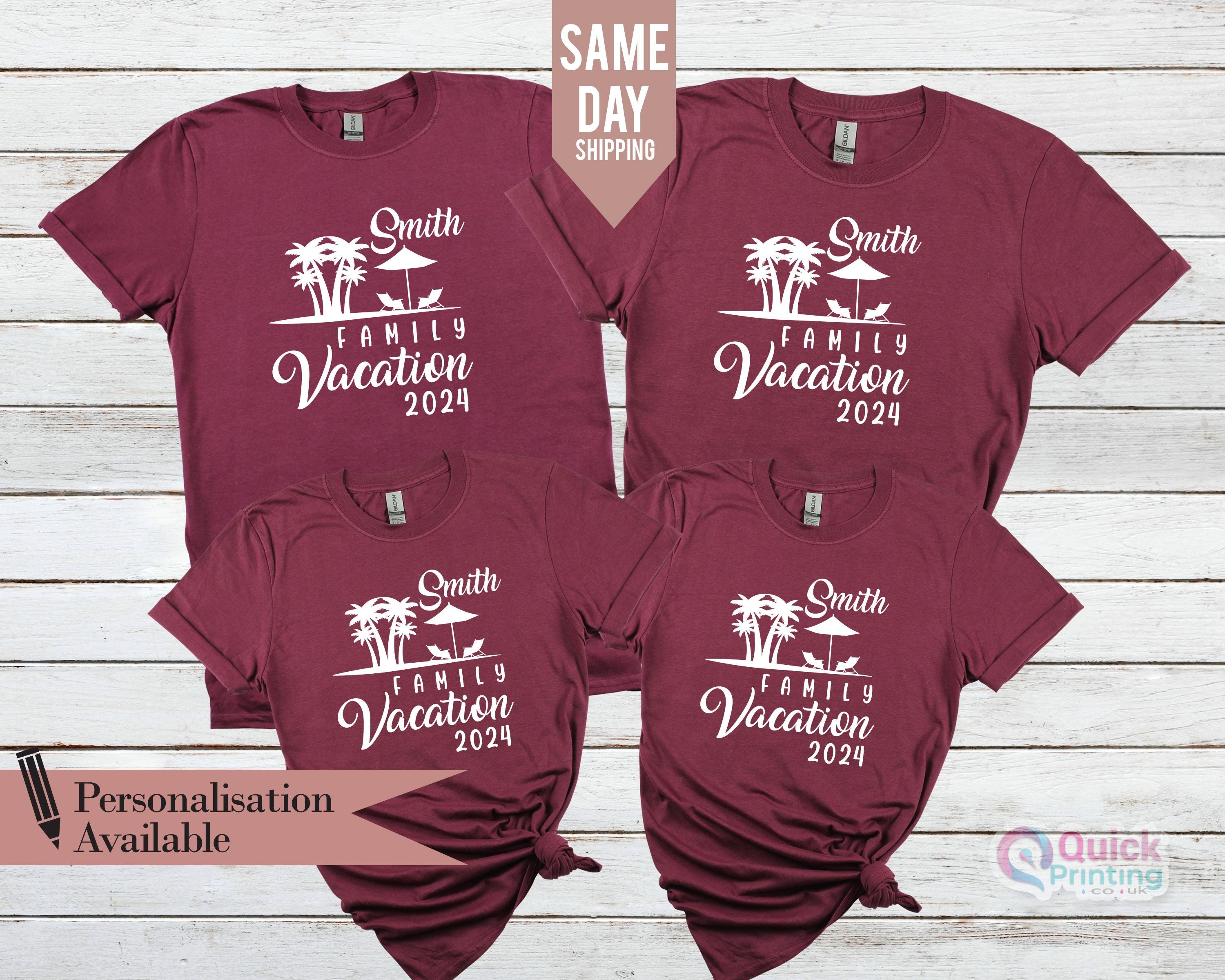 Personalized Family Vacation 2024 T-shirts: Matching Holiday Set